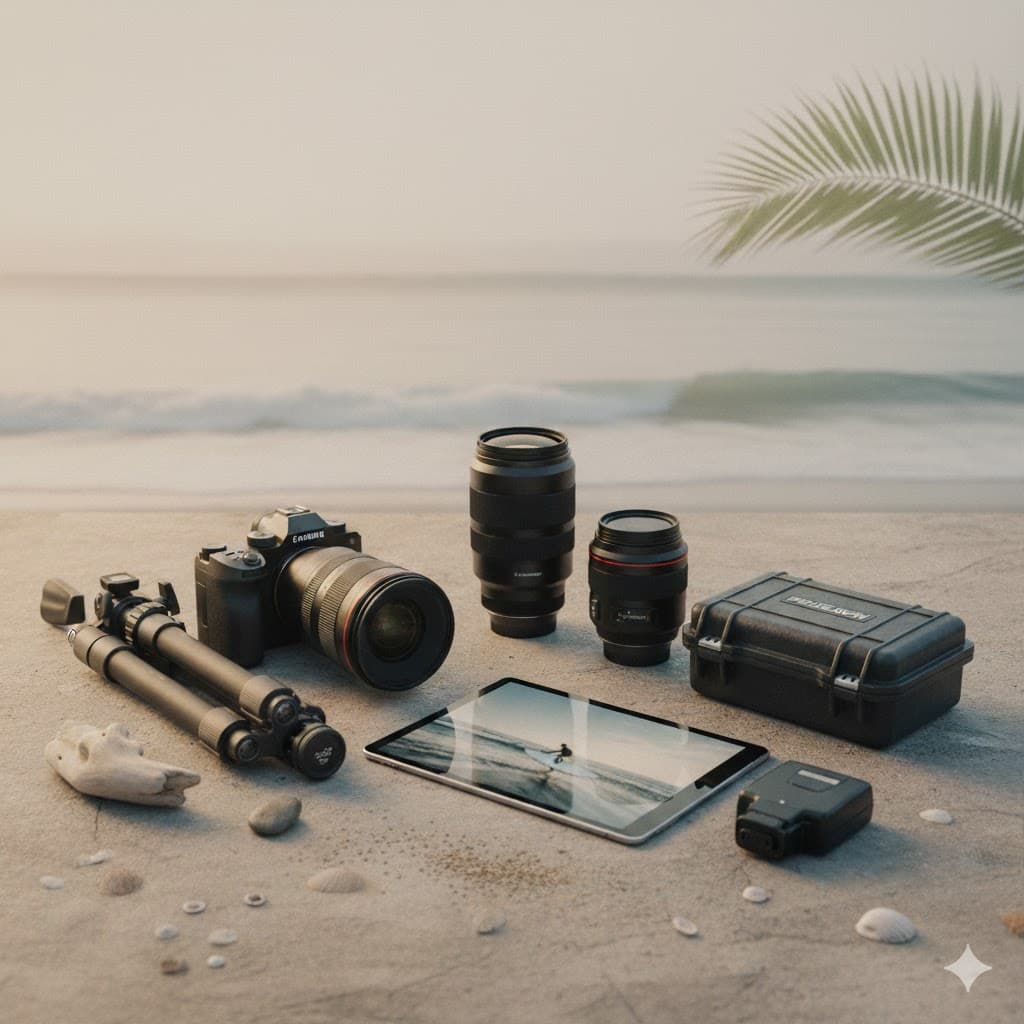 Equipamento profissional de fotografia